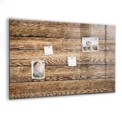 Magnetic glass dry erase board with wooden frame