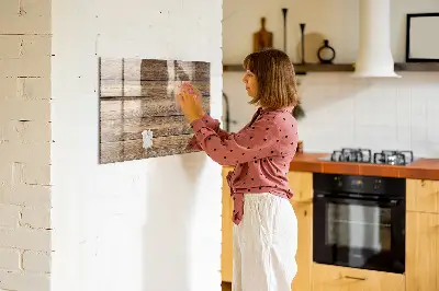 Magnetic glass dry erase board with wooden frame