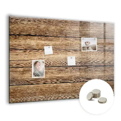 Magnetic glass dry erase board with wooden frame