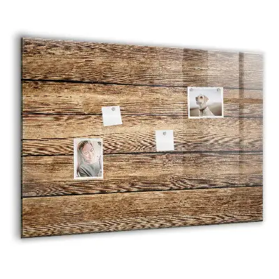 Magnetic glass dry erase board with wooden frame