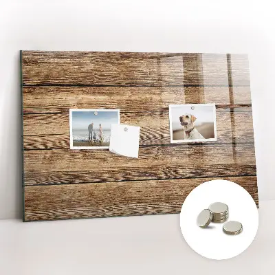 Magnetic glass dry erase board with wooden frame