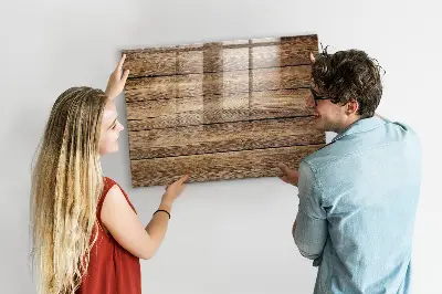 Magnetic glass dry erase board with wooden frame