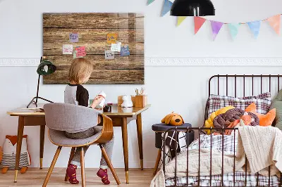 Magnetic glass dry erase board with wooden frame