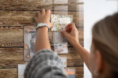 Magnetic glass dry erase board with wooden frame
