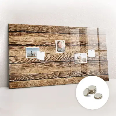 Magnetic glass dry erase board with wooden frame