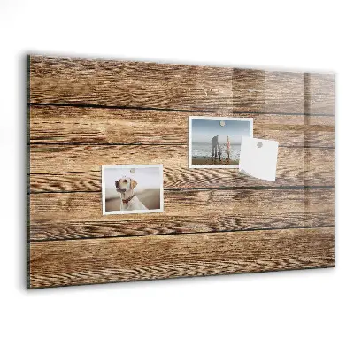 Magnetic glass dry erase board with wooden frame