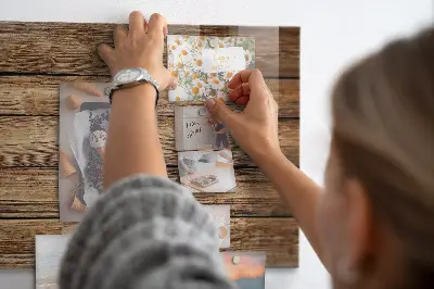 Magnetic glass dry erase board with wooden frame