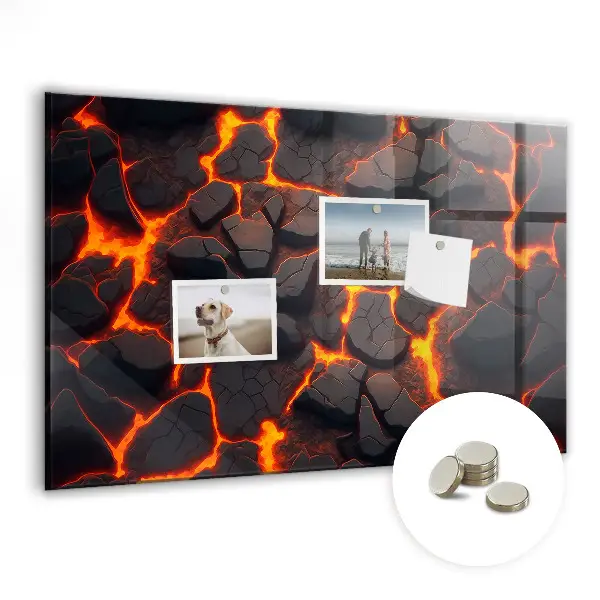 Lava volcano magnet board