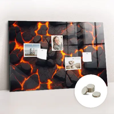 Lava volcano magnet board