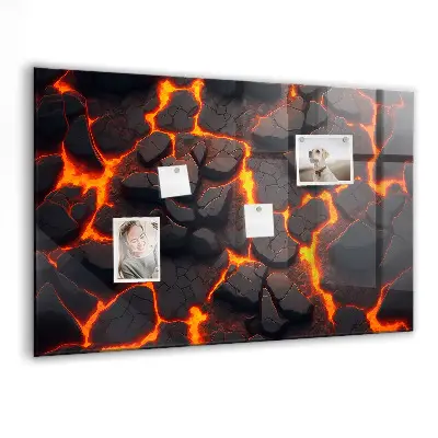 Lava volcano magnet board