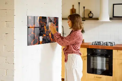 Lava volcano magnet board