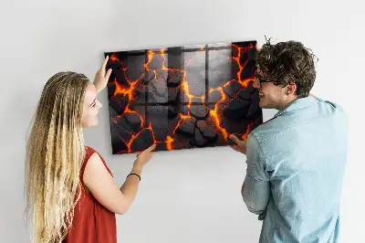 Lava volcano magnet board