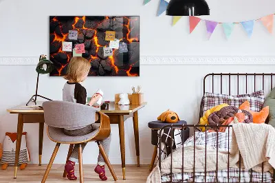 Lava volcano magnet board