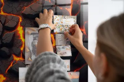 Lava volcano magnet board