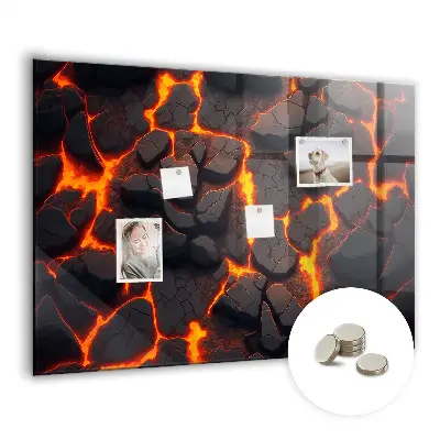 Lava volcano magnet board