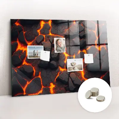 Lava volcano magnet board