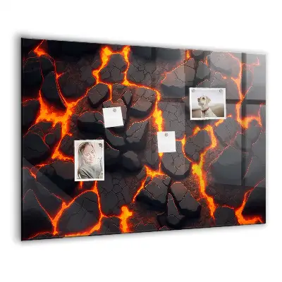 Lava volcano magnet board