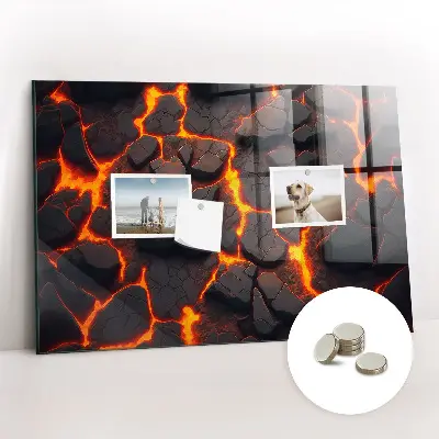 Lava volcano magnet board