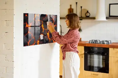 Lava volcano magnet board