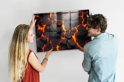 Lava volcano magnet board