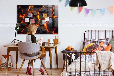 Lava volcano magnet board