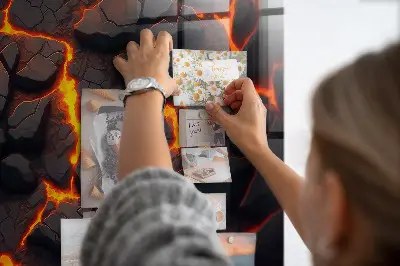 Lava volcano magnet board
