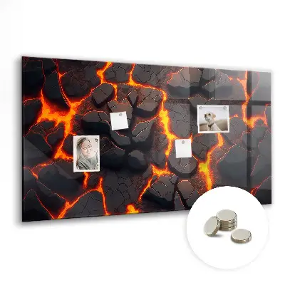 Lava volcano magnet board