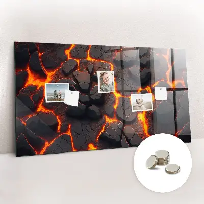 Lava volcano magnet board