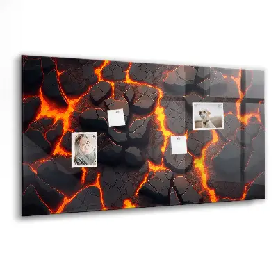 Lava volcano magnet board