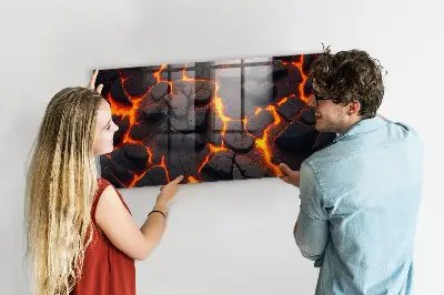 Lava volcano magnet board