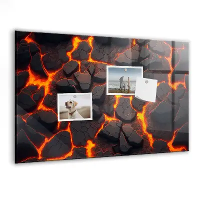 Lava volcano magnet board