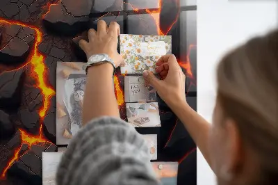 Lava volcano magnet board