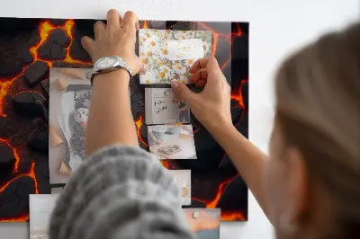 Lava volcano magnet board
