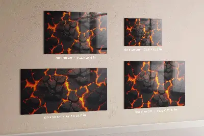 Lava volcano magnet board