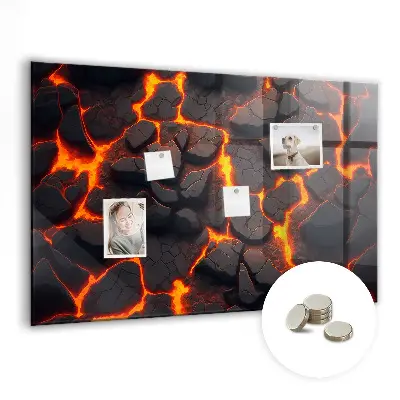 Lava volcano magnet board