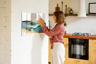 Mountain landscape magnetic wall board