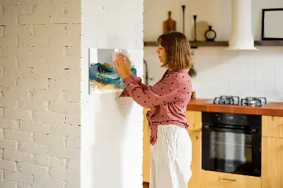 Mountain landscape magnetic wall board