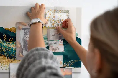 Mountain landscape magnetic wall board
