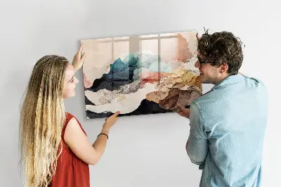 Abstract landscape magnetic board