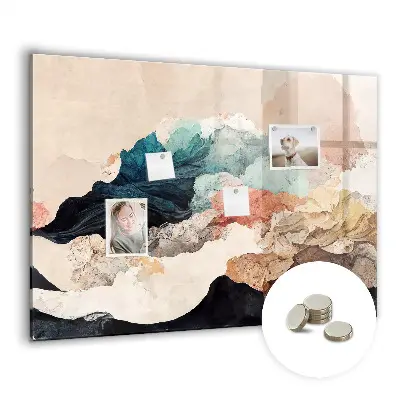 Abstract landscape magnetic board