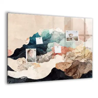 Abstract landscape magnetic board