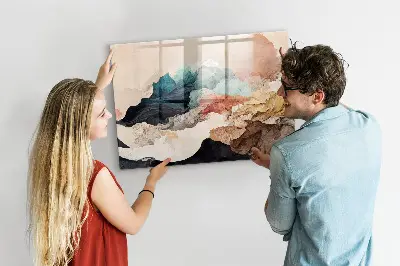 Abstract landscape magnetic board