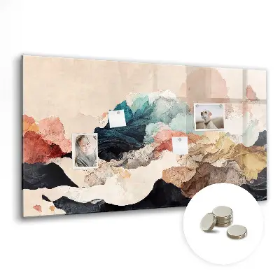 Abstract landscape magnetic board