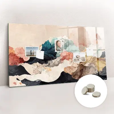 Abstract landscape magnetic board