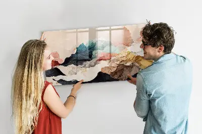 Abstract landscape magnetic board