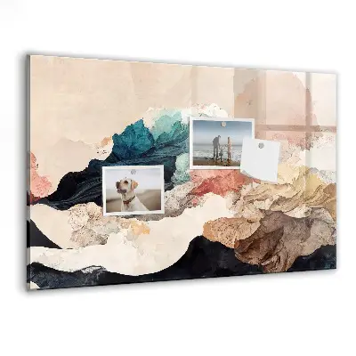 Abstract landscape magnetic board