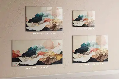 Abstract landscape magnetic board