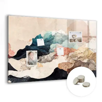 Abstract landscape magnetic board