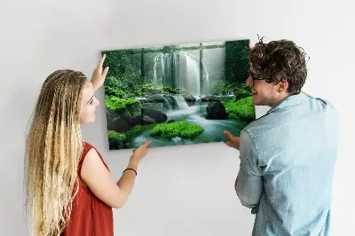 Magnet board Waterfall among the moss