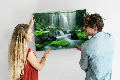 Magnet board Waterfall among the moss